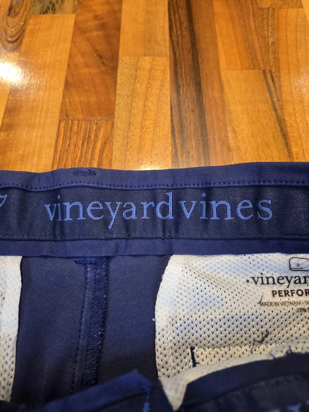 Vineyard Vines Navy Blue Flat Front Stretch Cotton Shorts